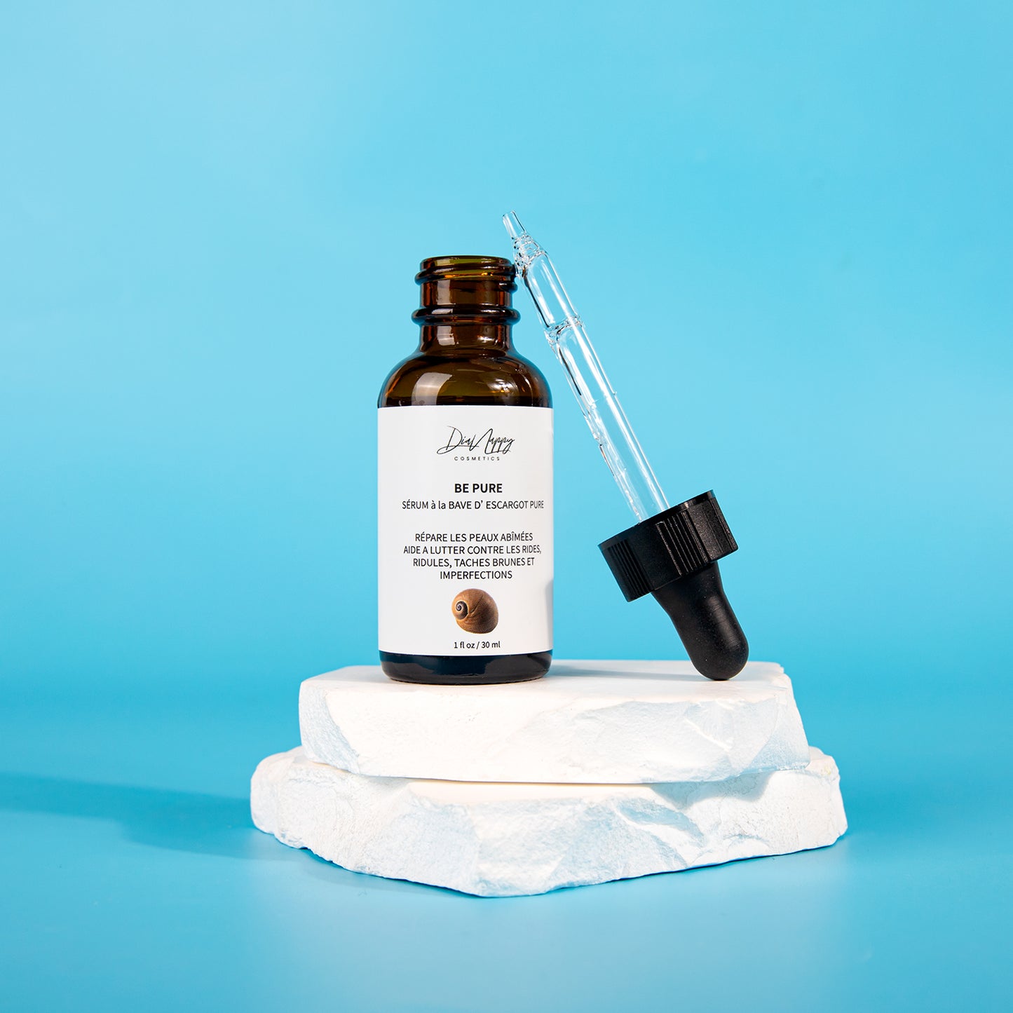 Le sérum "BE PURE" à base de bave d'escargot pure