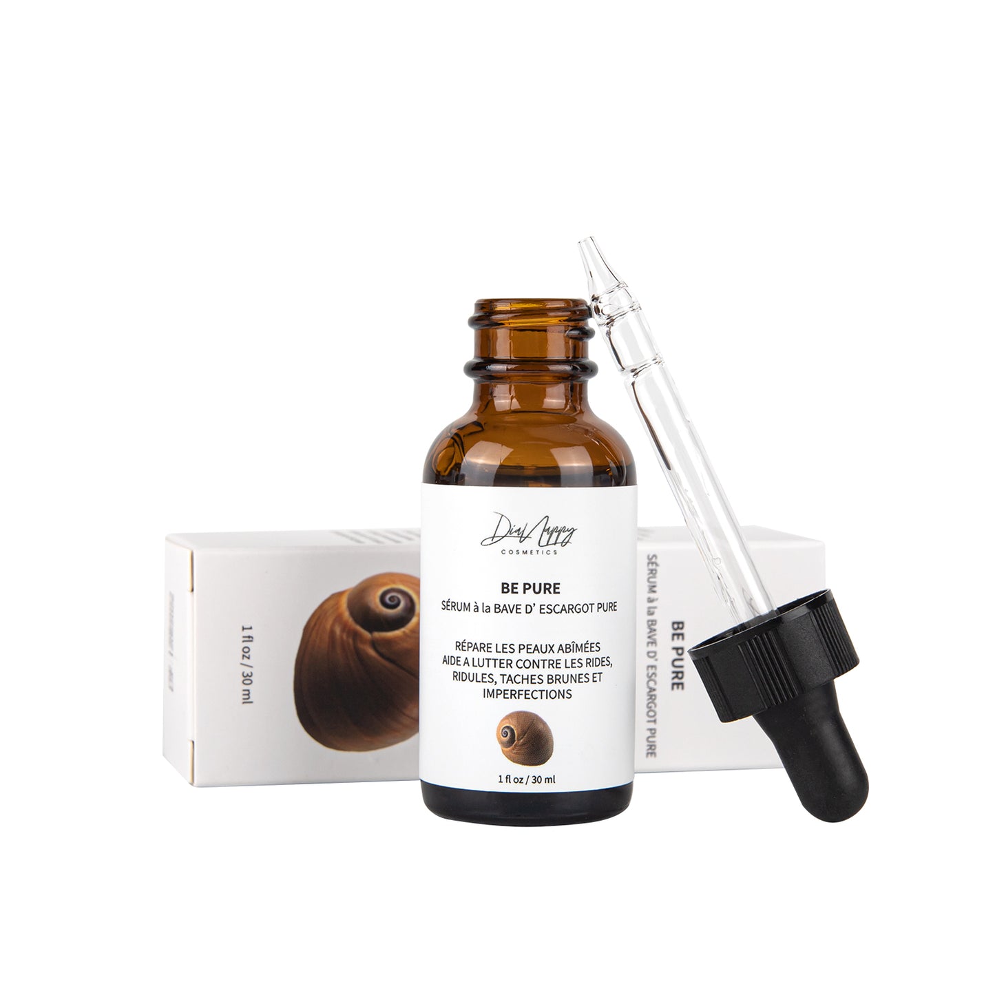Le sérum "BE PURE" à base de bave d'escargot pure